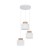 DUO WHITE JUTA Lampa wisząca 3 Koło 2594 TK Lighting Biały Biały, Juta
