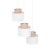 DUO WHITE JUTA Lampa wisząca 3 Koło 2594 TK Lighting Biały Biały, Juta