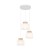 DUO WHITE JUTA Lampa wisząca 3 Koło 2594 TK Lighting Biały Biały, Juta