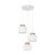 DUO WHITE JUTA Lampa wisząca 3 Koło 2594 TK Lighting Biały Biały, Juta