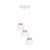 DUO WHITE JUTA Lampa wisząca 3 Koło 2594 TK Lighting Biały Biały, Juta