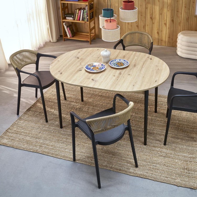 DUO JUTA MIX Lampa wisząca 3 Koło 2759 TK Lighting Czarny Juta, Zielony, Pomarańczowy