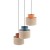 DUO JUTA MIX Lampa wisząca 3 Koło 2759 TK Lighting Czarny Juta, Zielony, Pomarańczowy