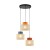 DUO JUTA MIX Lampa wisząca 3 Koło 2759 TK Lighting Czarny Juta, Zielony, Pomarańczowy