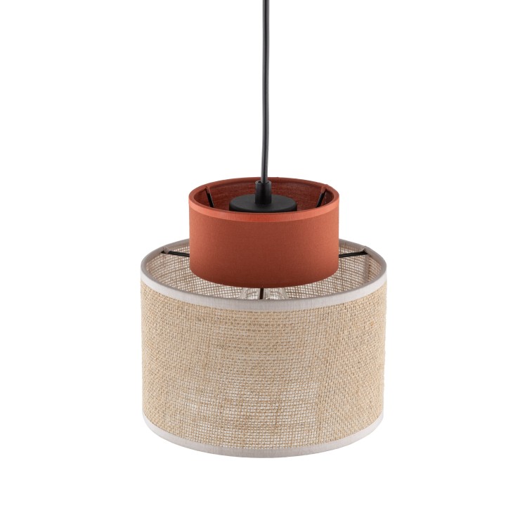 DUO JUTA BROWN Lampa wisząca 1 2785 TK Lighting Czarny Juta