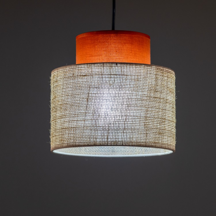 DUO JUTA BROWN Lampa wisząca 1 2785 TK Lighting Czarny Juta