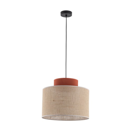 DUO JUTA BROWN Lampa wisząca 1 3139 TK Lighting Czarny Juta
