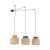 DUO JUTA MIX Lampa wisząca 3 3140 TK Lighting Czarny Juta, Zielony, Pomarańczowy