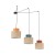 DUO JUTA MIX Lampa wisząca 3 3140 TK Lighting Czarny Juta, Zielony, Pomarańczowy