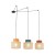 DUO JUTA MIX Lampa wisząca 3 3140 TK Lighting Czarny Juta, Zielony, Pomarańczowy