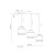 DUO JUTA MIX Lampa wisząca 3 3140 TK Lighting Czarny Juta, Zielony, Pomarańczowy