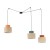 DUO JUTA MIX Lampa wisząca 3 3140 TK Lighting Czarny Juta, Zielony, Pomarańczowy