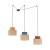 DUO JUTA MIX Lampa wisząca 3 3140 TK Lighting Czarny Juta, Zielony, Pomarańczowy
