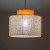 DUO JUTA ORANGE Lampa wisząca 1 3227 TK Lighting Czarny Juta, Pomarańczowy