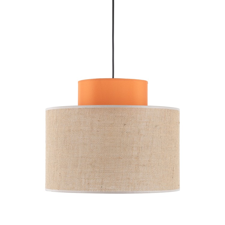 DUO JUTA ORANGE Lampa wisząca 1 3227 TK Lighting Czarny Juta, Pomarańczowy