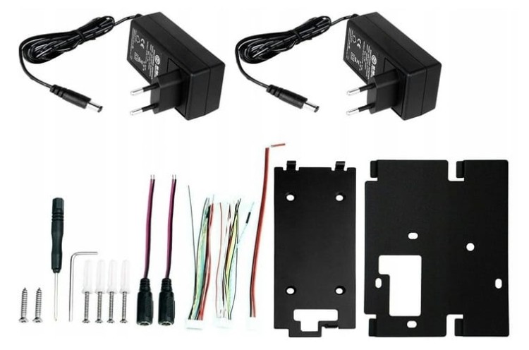 Zestaw wideodomofonowy 7" komplet DS-KIS603-P(B) HIKVISION SMART wideodomofon LCD Full HD dzwonek przewodowy z WiFi bezsłuchawkowy z czytnikiem kart zbliżeniowym RFID OSD sterowanie furtką Inteligentny telefonem monitorem dotykowym jednorodzinny PoE IP65