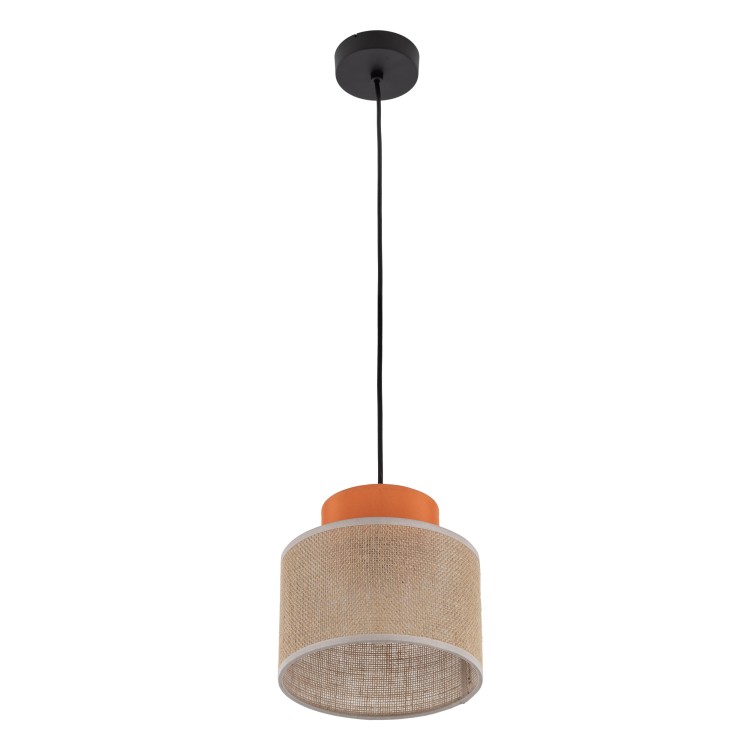DUO JUTA ORANGE Lampa wisząca 1 3255 TK Lighting Czarny Juta, Pomarańczowy