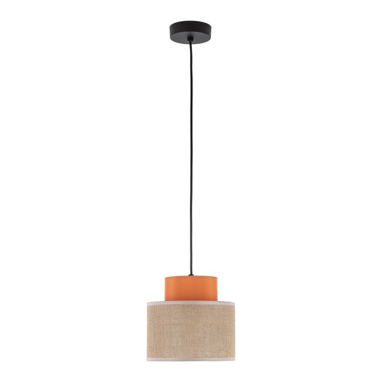 DUO JUTA ORANGE Lampa wisząca 1 3255 TK Lighting Czarny Juta, Pomarańczowy