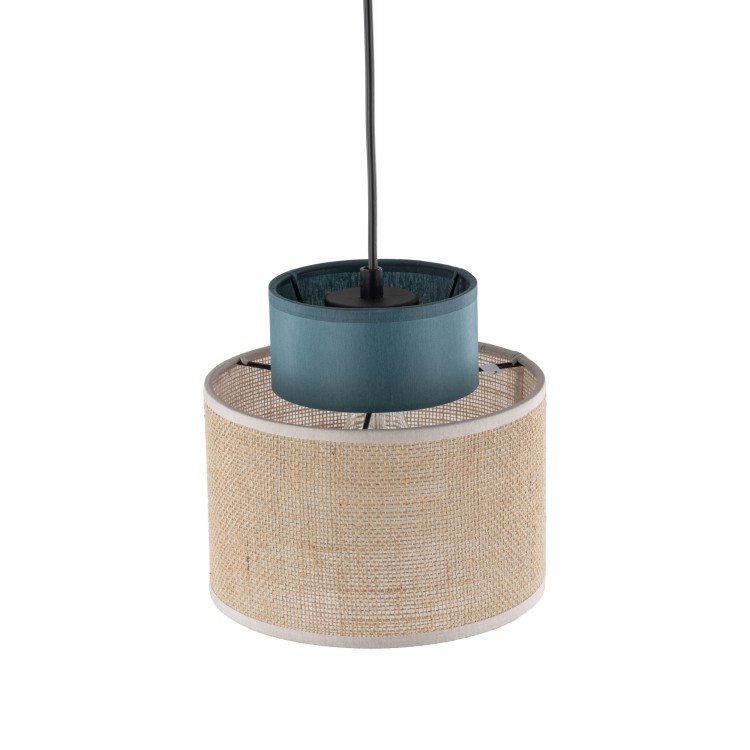 DUO JUTA GREEN Lampa wisząca 1 3257 TK Lighting Czarny Juta, Zielony