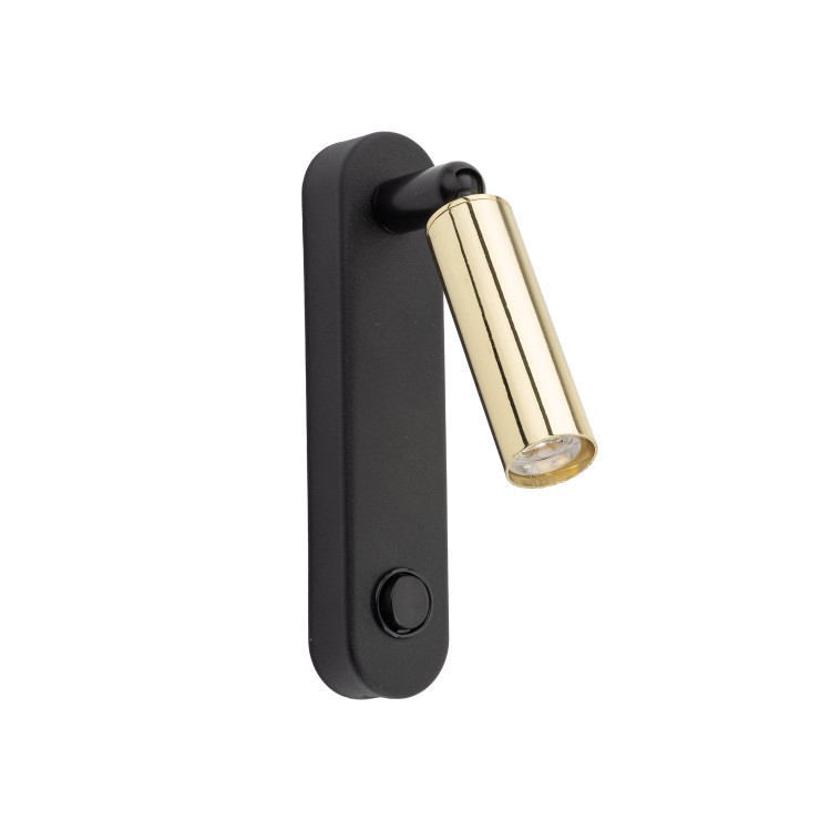 ENZO LONG BLACK GOLD Kinkiet 1 6623 TK Lighting Złoty, Czarny Złoty