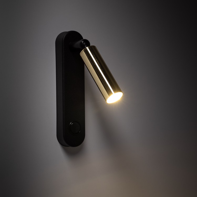 ENZO LONG BLACK GOLD Kinkiet 1 6623 TK Lighting Złoty, Czarny Złoty