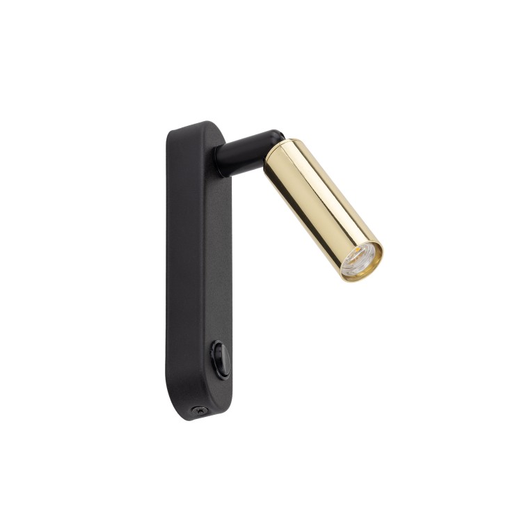 ENZO LONG BLACK GOLD Kinkiet 1 6623 TK Lighting Złoty, Czarny Złoty