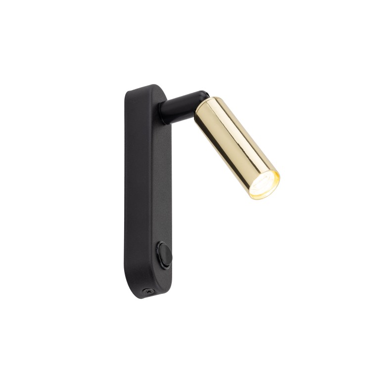 ENZO LONG BLACK GOLD Kinkiet 1 6623 TK Lighting Złoty, Czarny Złoty