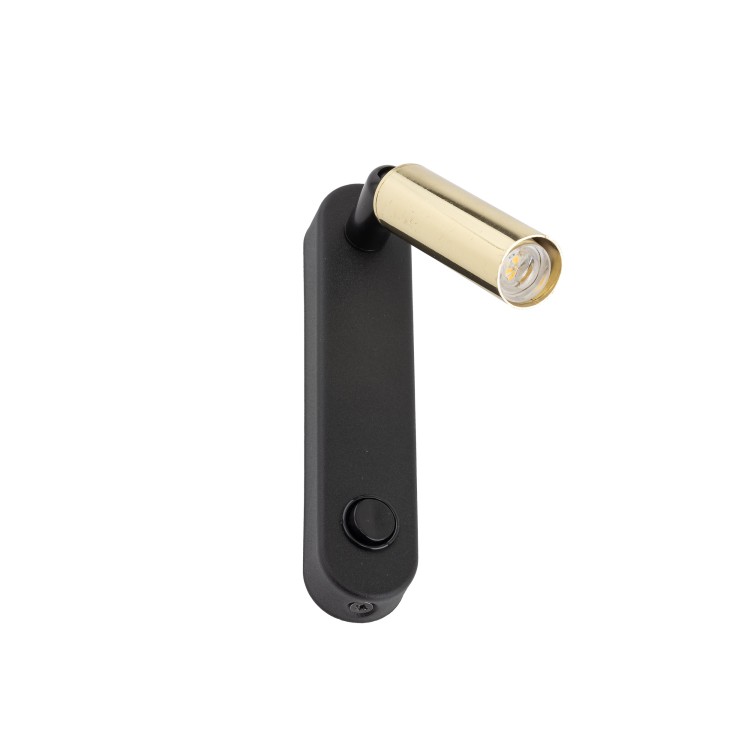ENZO LONG BLACK GOLD Kinkiet 1 6623 TK Lighting Złoty, Czarny Złoty