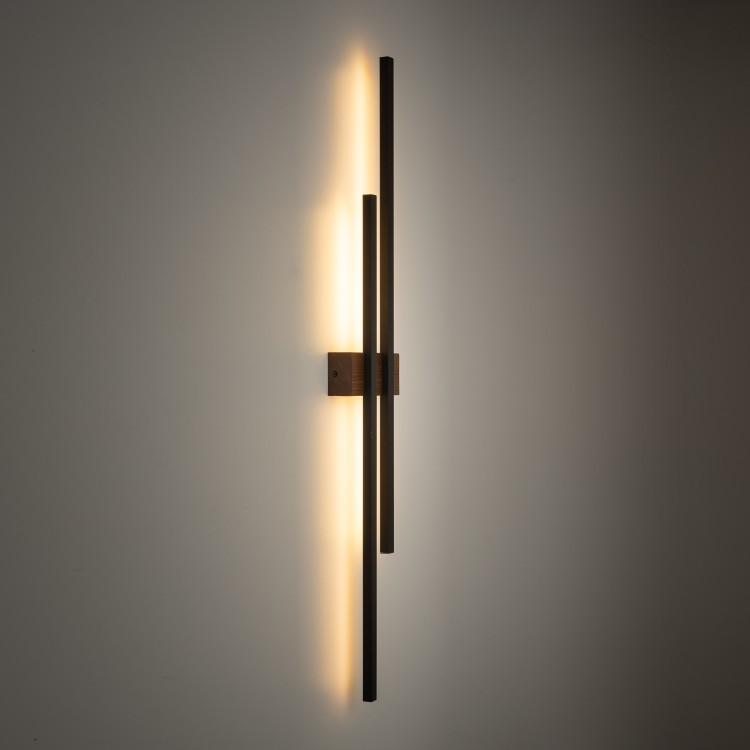 FLASH WOOD ORZECH Kinkiet 2 LED 6628 TK Lighting Orzech, Czarny