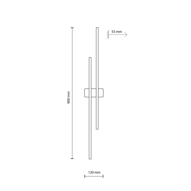 FLASH WOOD ORZECH Kinkiet 2 LED 6628 TK Lighting Orzech, Czarny