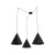 CONO BLACK Lampa wisząca 3 L 6629 TK Lighting Czarny Czarny