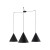 CONO BLACK Lampa wisząca 3 L 6629 TK Lighting Czarny Czarny
