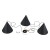 CONO BLACK Lampa wisząca 3 L 6629 TK Lighting Czarny Czarny