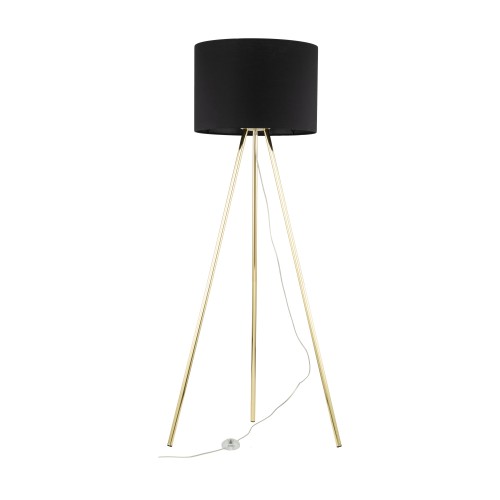UMBERTO BLACK GOLD Lampa podłogowa 1 6635 TK Lighting Złoty, Czarny Czarny