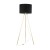 UMBERTO BLACK GOLD Lampa podłogowa 1 6635 TK Lighting Złoty, Czarny Czarny