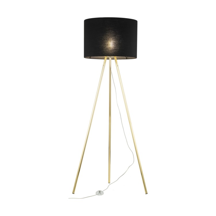 UMBERTO BLACK GOLD Lampa podłogowa 1 6635 TK Lighting Złoty, Czarny Czarny