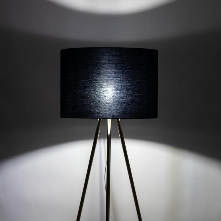 UMBERTO BLACK GOLD Lampa podłogowa 1 6635 TK Lighting Złoty, Czarny Czarny