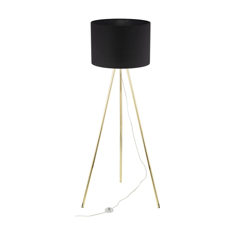 UMBERTO BLACK GOLD Lampa podłogowa 1 6635 TK Lighting Złoty, Czarny Czarny