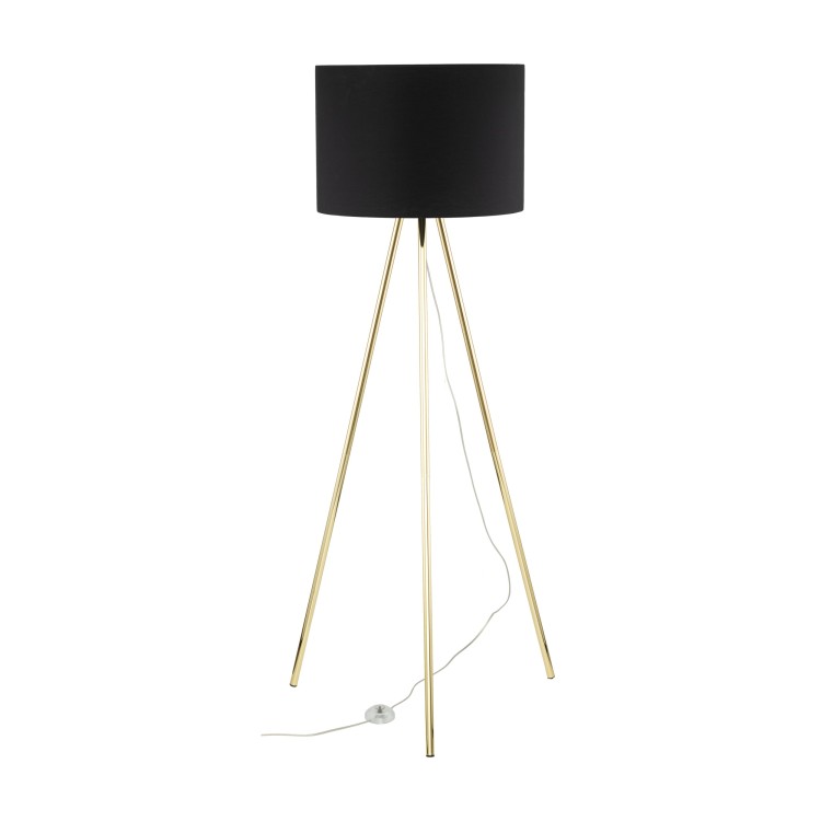 UMBERTO BLACK GOLD Lampa podłogowa 1 6635 TK Lighting Złoty, Czarny Czarny