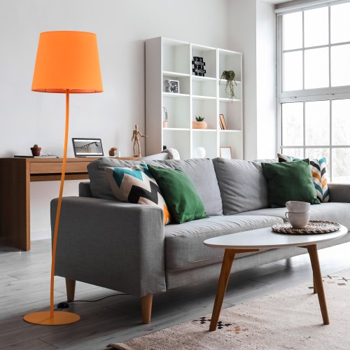 NICOLA ORANGE Lampa podłogowa 1 S 6644 TK Lighting Pomarańczowy Pomarańczowy