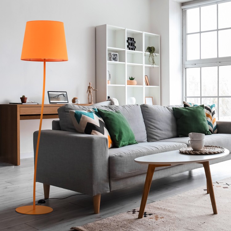 NICOLA ORANGE Lampa podłogowa 1 S 6644 TK Lighting Pomarańczowy Pomarańczowy