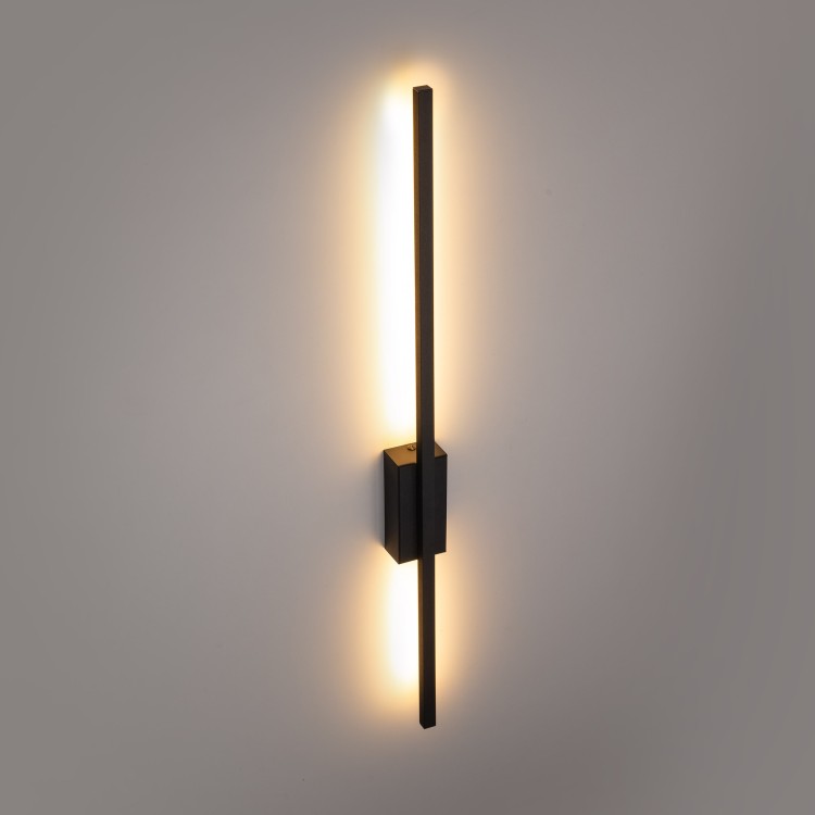 FLASH BLACK Kinkiet 1 LED M 6627 TK Lighting Czarny Czarny