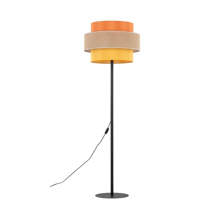 TRIO JUTA Lampa podłogowa 1 6451 TK Lighting Czarny Multikolor
