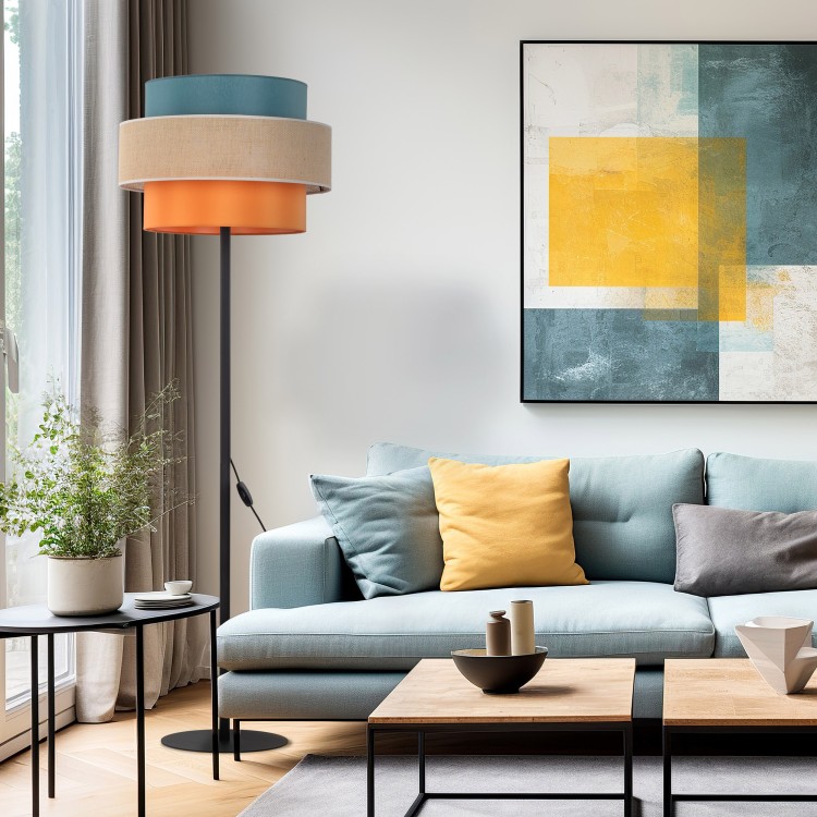 TRIO JUTA Lampa podłogowa 1 6452 TK Lighting Czarny Multikolor