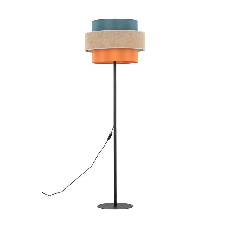 TRIO JUTA Lampa podłogowa 1 6452 TK Lighting Czarny Multikolor