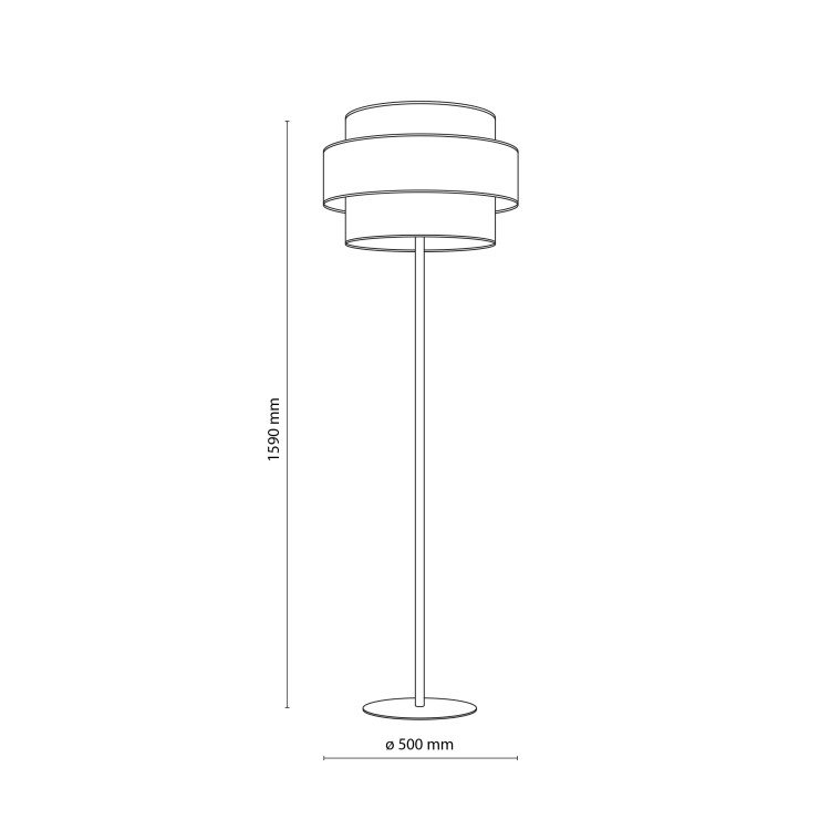 TRIO JUTA Lampa podłogowa 1 6452 TK Lighting Czarny Multikolor