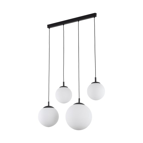 ESME WHITE Lampa wisząca 4 Listwa 4790 TK Lighting Czarny Biały