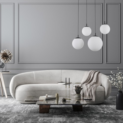ESME WHITE Lampa wisząca 4 Listwa 4790 TK Lighting Czarny Biały