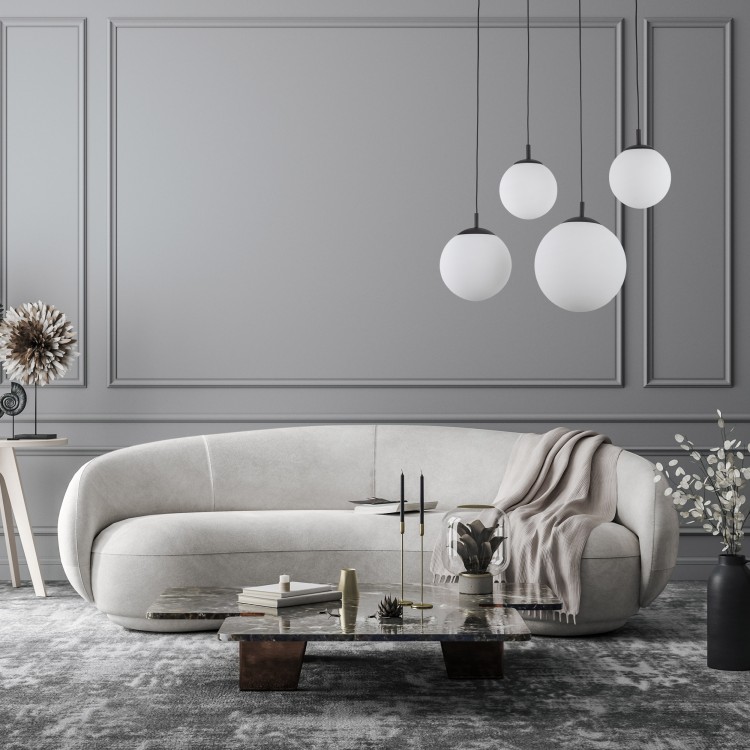 ESME WHITE Lampa wisząca 4 Listwa 4790 TK Lighting Czarny Biały