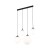 ESME WHITE Lampa wisząca 4 Listwa 4790 TK Lighting Czarny Biały
